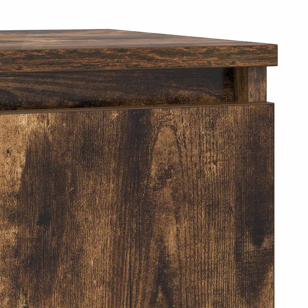 Sideboard with Drawer Smoked Oak 71x35x65 cm Engineered Wood