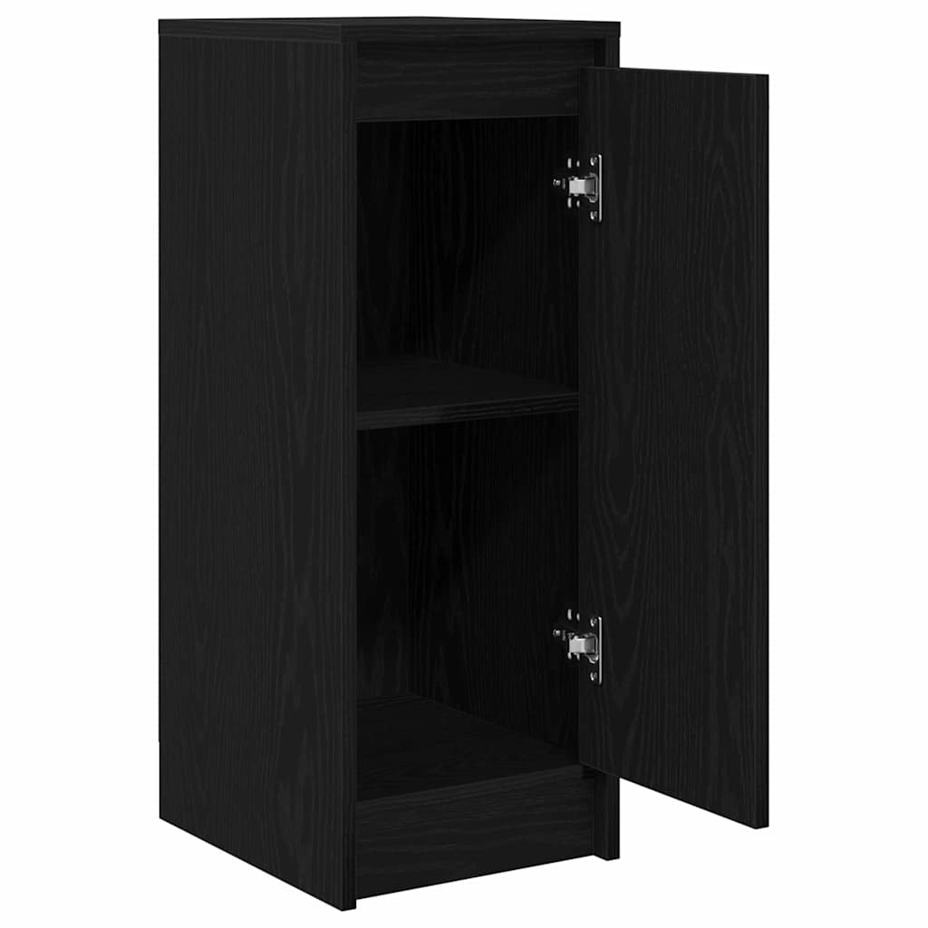 Sideboard Black Oak 29.5x34x76 cm Engineered Wood
