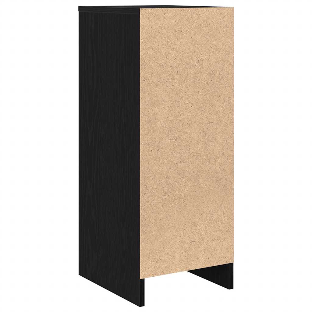 Sideboard Black Oak 29.5x34x76 cm Engineered Wood