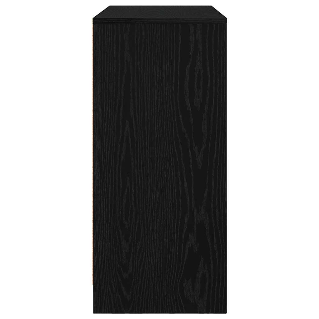Sideboard Black Oak 85x34x76 cm Engineered Wood