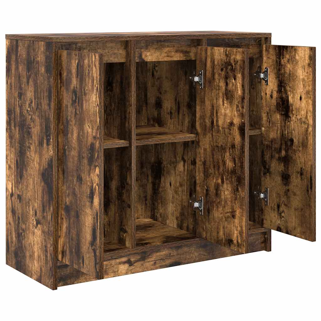 Sideboard Smoked Oak 85x34x76 cm Engineered Wood