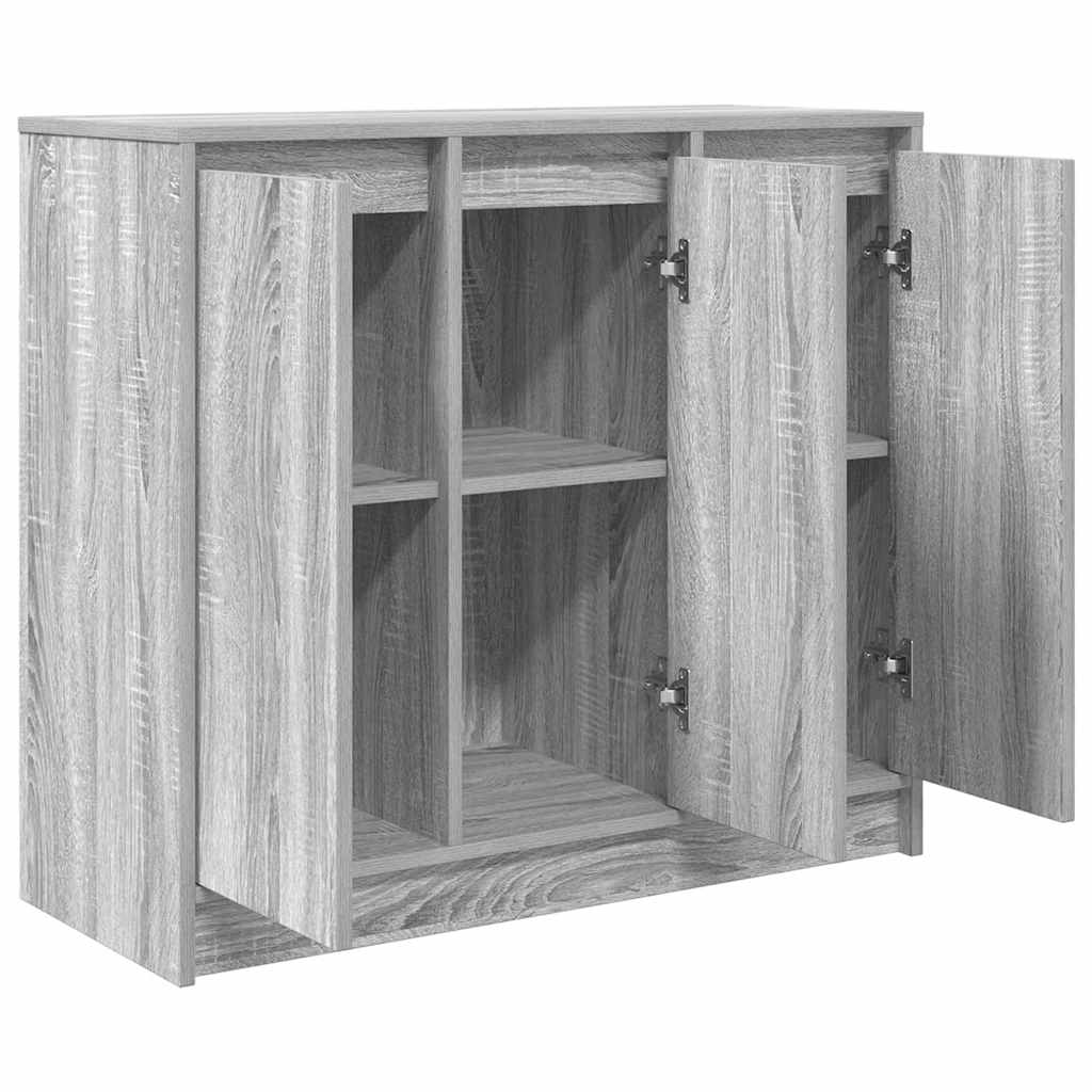 Sideboard Grey Sonoma 85x34x76 cm Engineered Wood