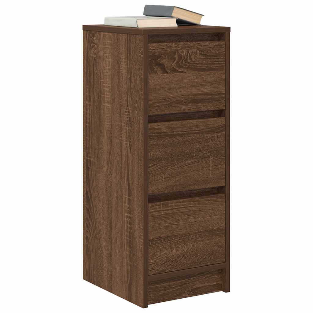 Sideboard Brown Oak 29.5x34x76 cm Engineered Wood