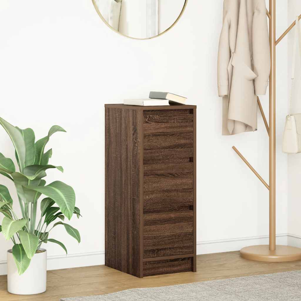 Sideboard Brown Oak 29.5x34x76 cm Engineered Wood