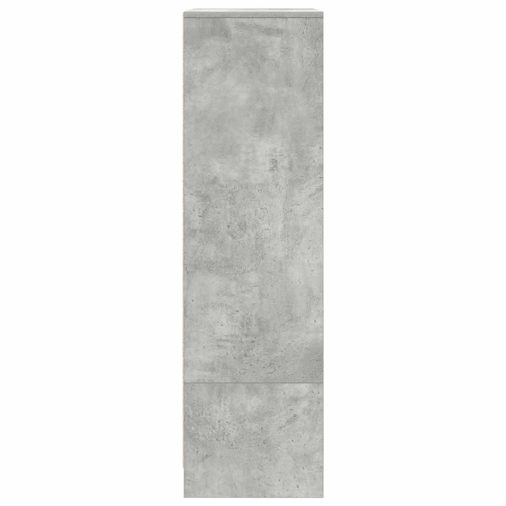 Cabinet with Drawer Concrete Grey 55.5x34x119.5 cm Engineered Wood