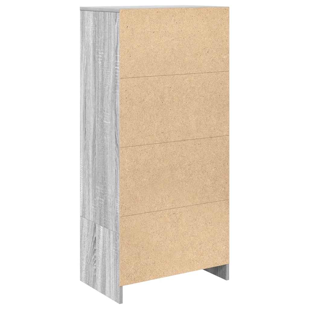 Cabinet with Drawer Grey Sonoma 55.5x34x119.5 cm Engineered Wood