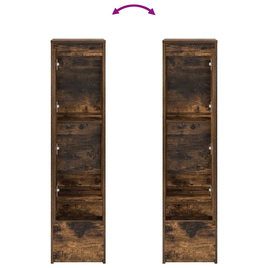 Highboard Smoked Oak 29.5x34x119.5 cm Engineered Wood