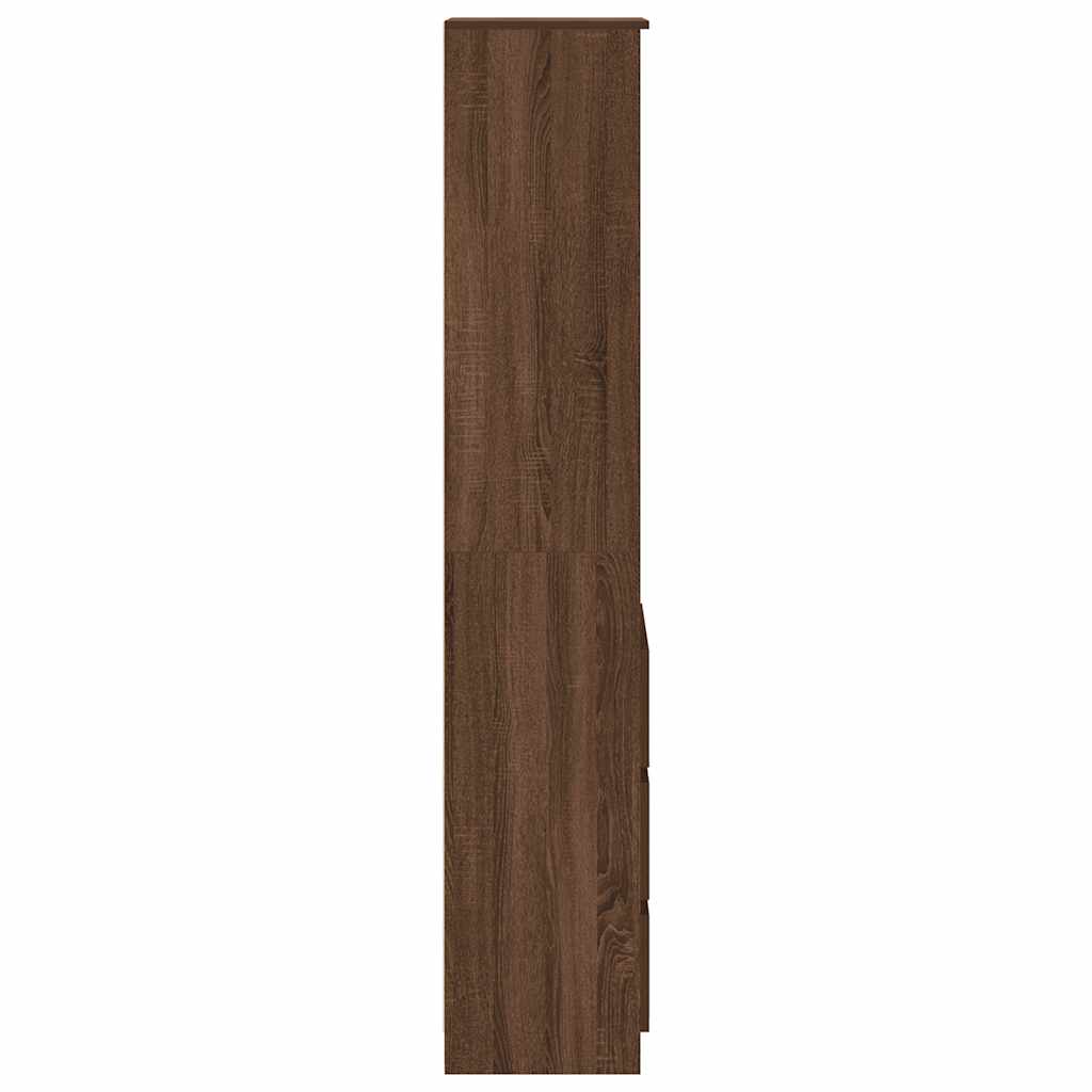 Highboard Brown Oak 37.5x35x180 cm Engineered Wood