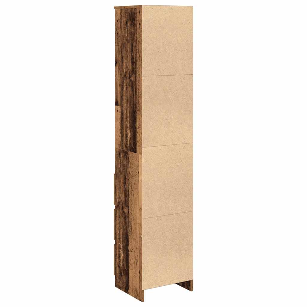 Highboard Old Wood 37.5x35x180 cm Engineered Wood