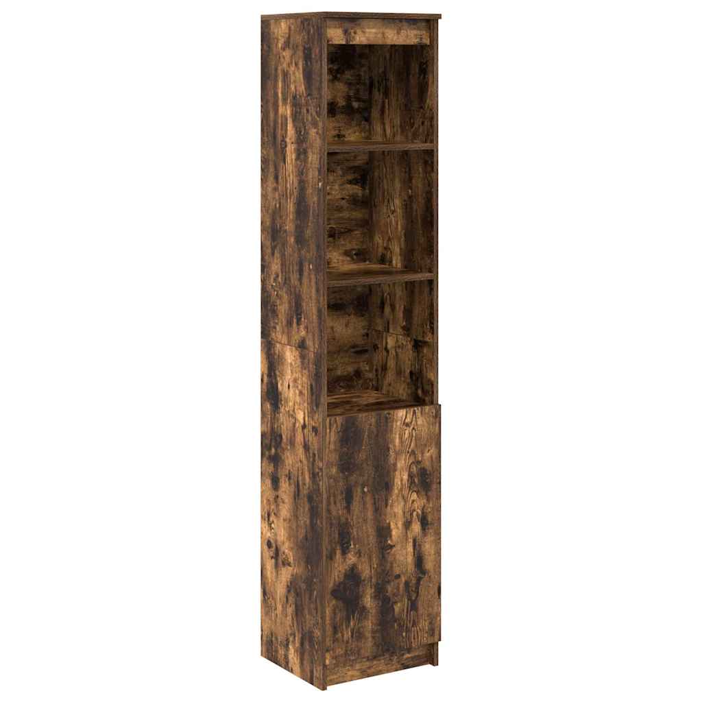 Highboard Smoked Oak 37.5x35x180 cm Engineered Wood