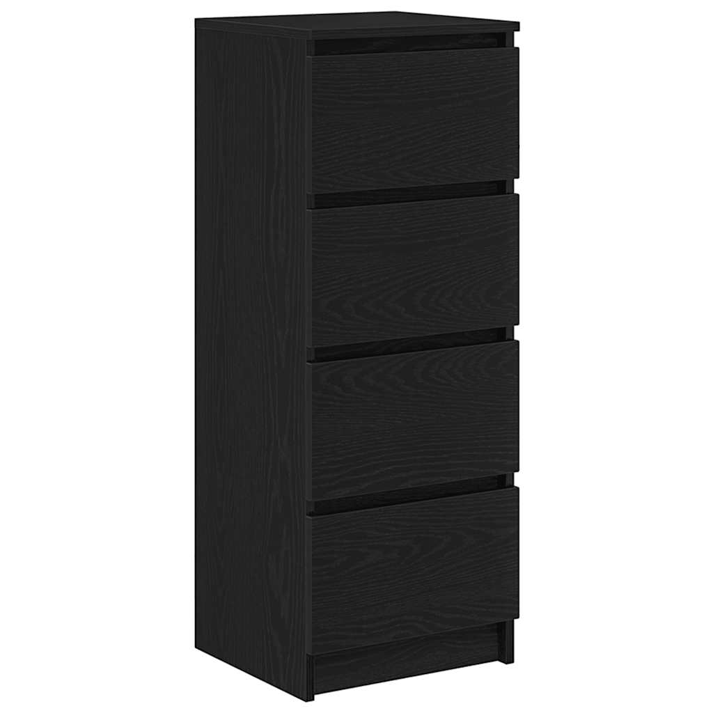 Sideboard Black Oak 37.5x35x99 cm Engineered Wood