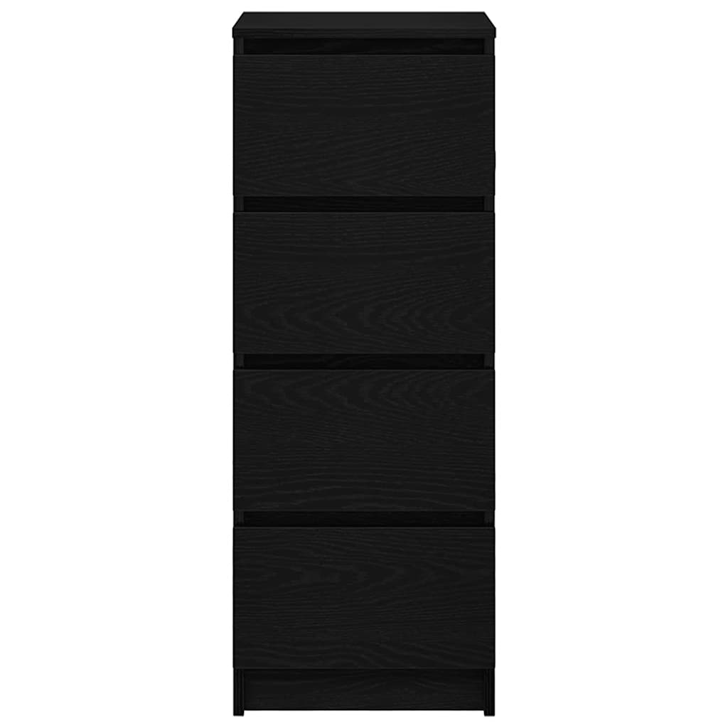 Sideboard Black Oak 37.5x35x99 cm Engineered Wood