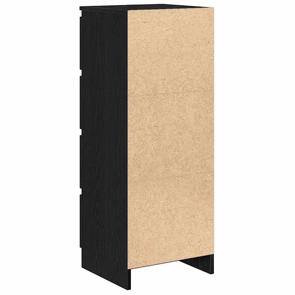 Sideboard Black Oak 37.5x35x99 cm Engineered Wood