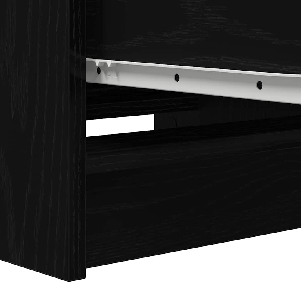 Sideboard Black Oak 37.5x35x99 cm Engineered Wood