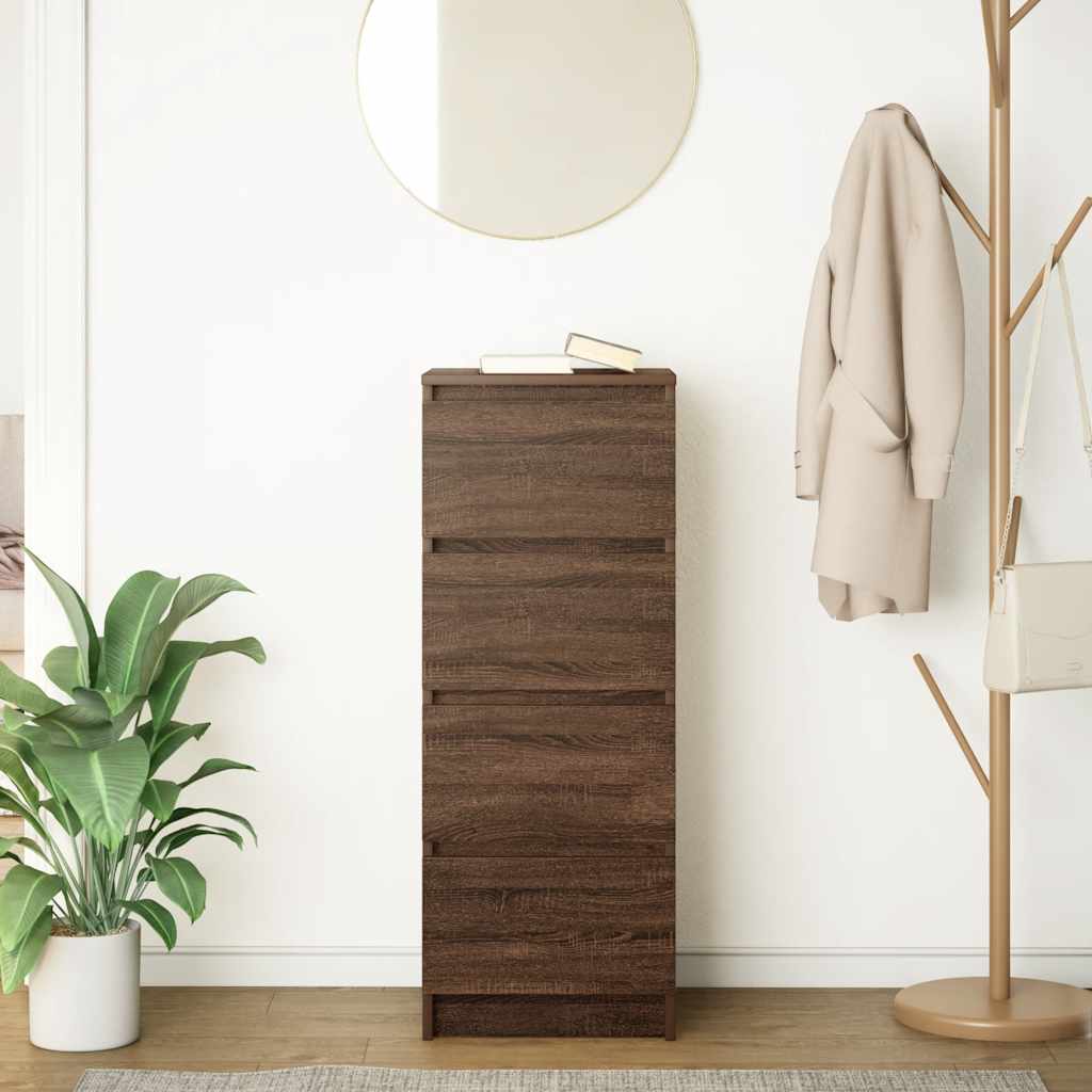 Sideboard Brown Oak 37.5x35x99 cm Engineered Wood