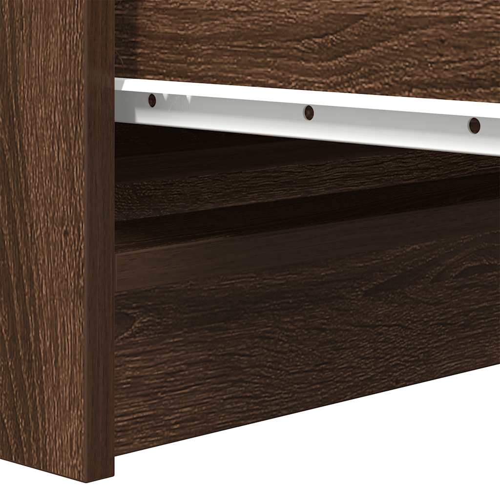 Sideboard Brown Oak 37.5x35x76 cm Engineered Wood