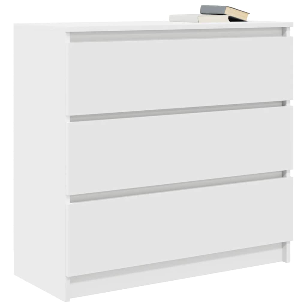 Sideboard White 80x35x76 cm Engineered Wood