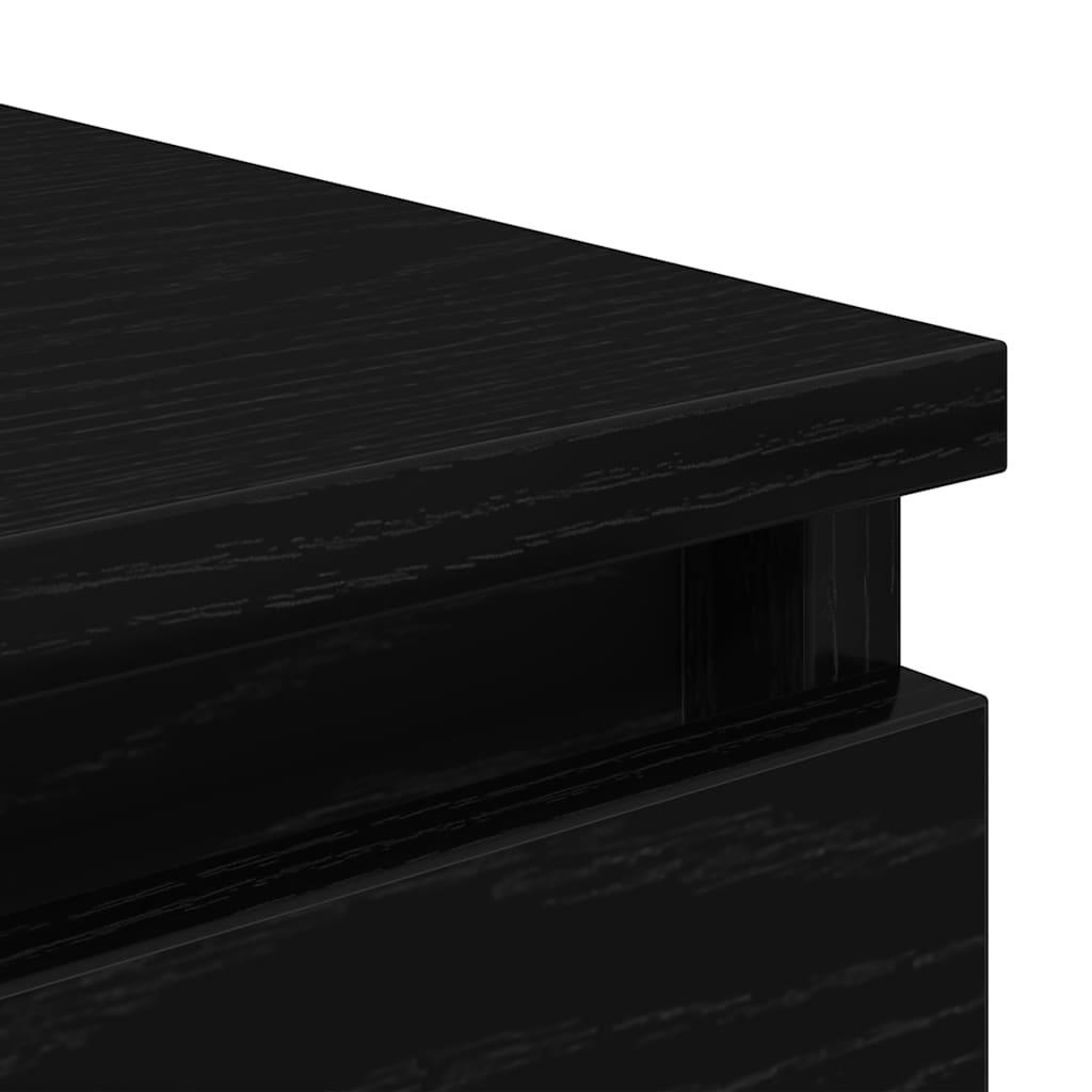 Sideboard Black Oak 37.5x35x76 cm Engineered Wood