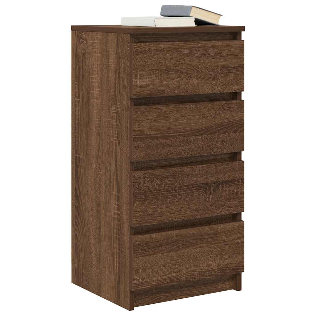 Sideboard Brown Oak 37.5x35x76 cm Engineered Wood