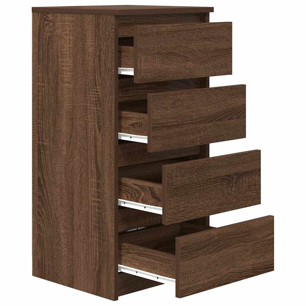 Sideboard Brown Oak 37.5x35x76 cm Engineered Wood