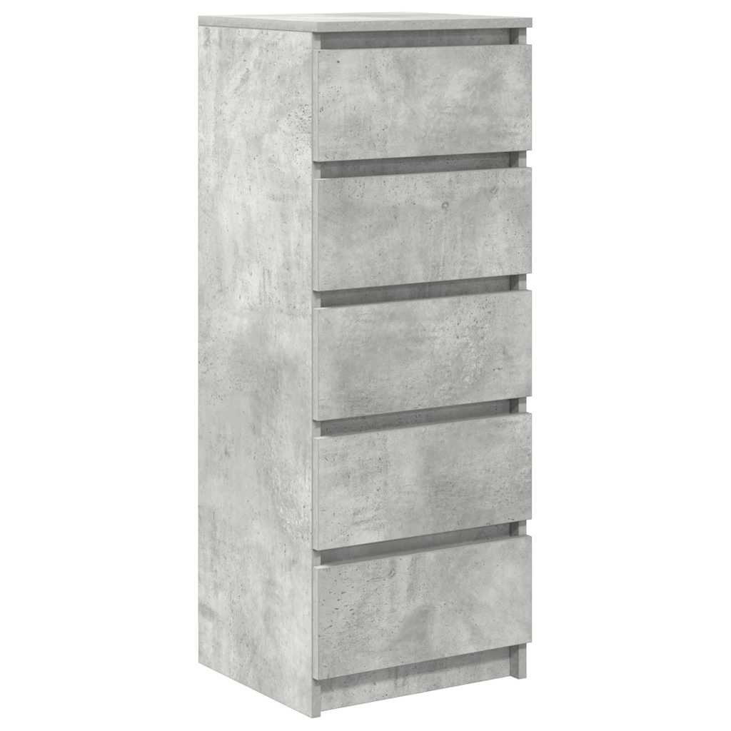 Sideboard with Drawers Concrete Grey 37.5x35x99 cm Engineered Wood