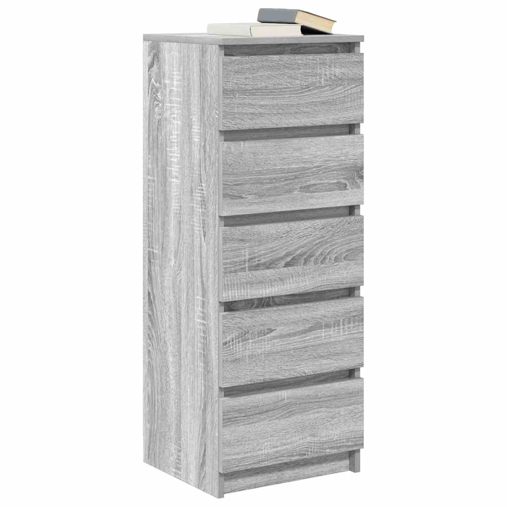 Sideboard with Drawers Grey Sonoma 37.5x35x99 cm Engineered Wood