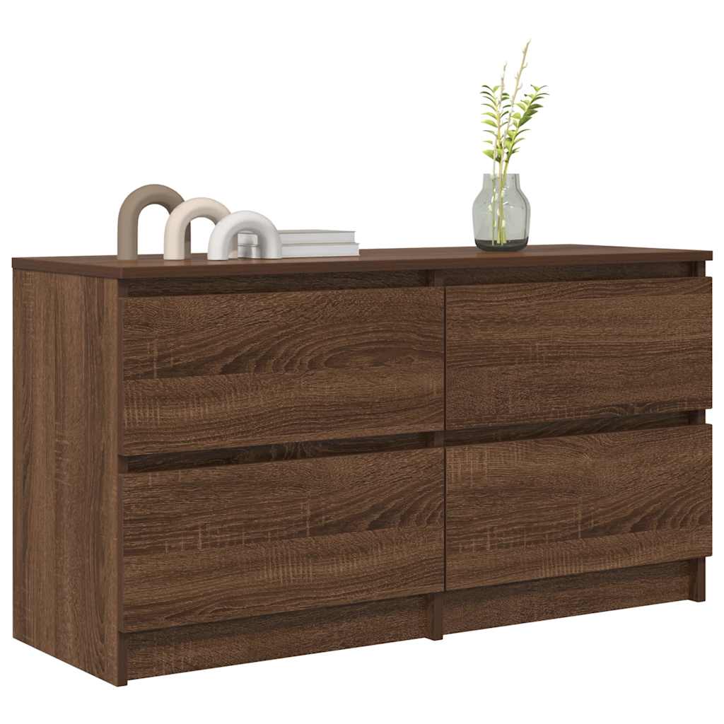 TV Cabinet Brown Oak 100x35x54 cm Engineered Wood