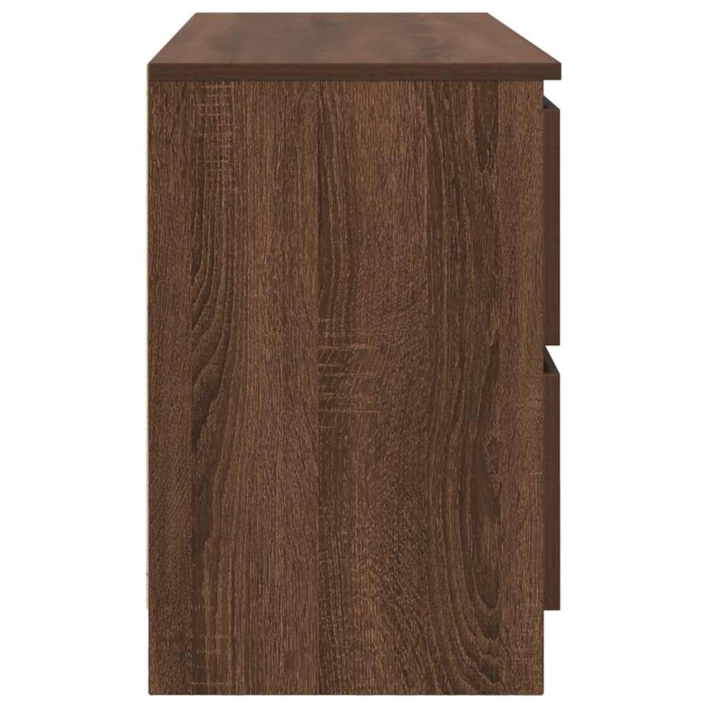 TV Cabinet Brown Oak 100x35x54 cm Engineered Wood