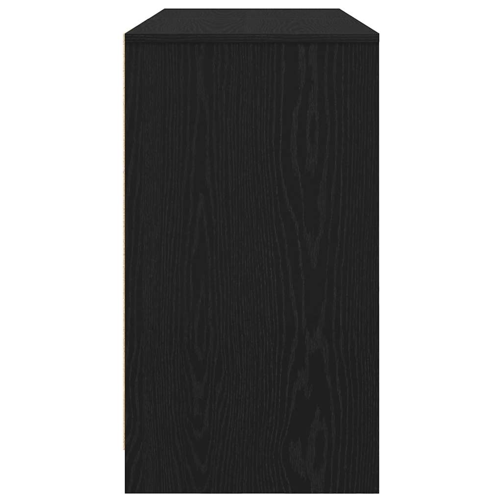 Desk Black Oak 120x42x76 cm Engineered Wood