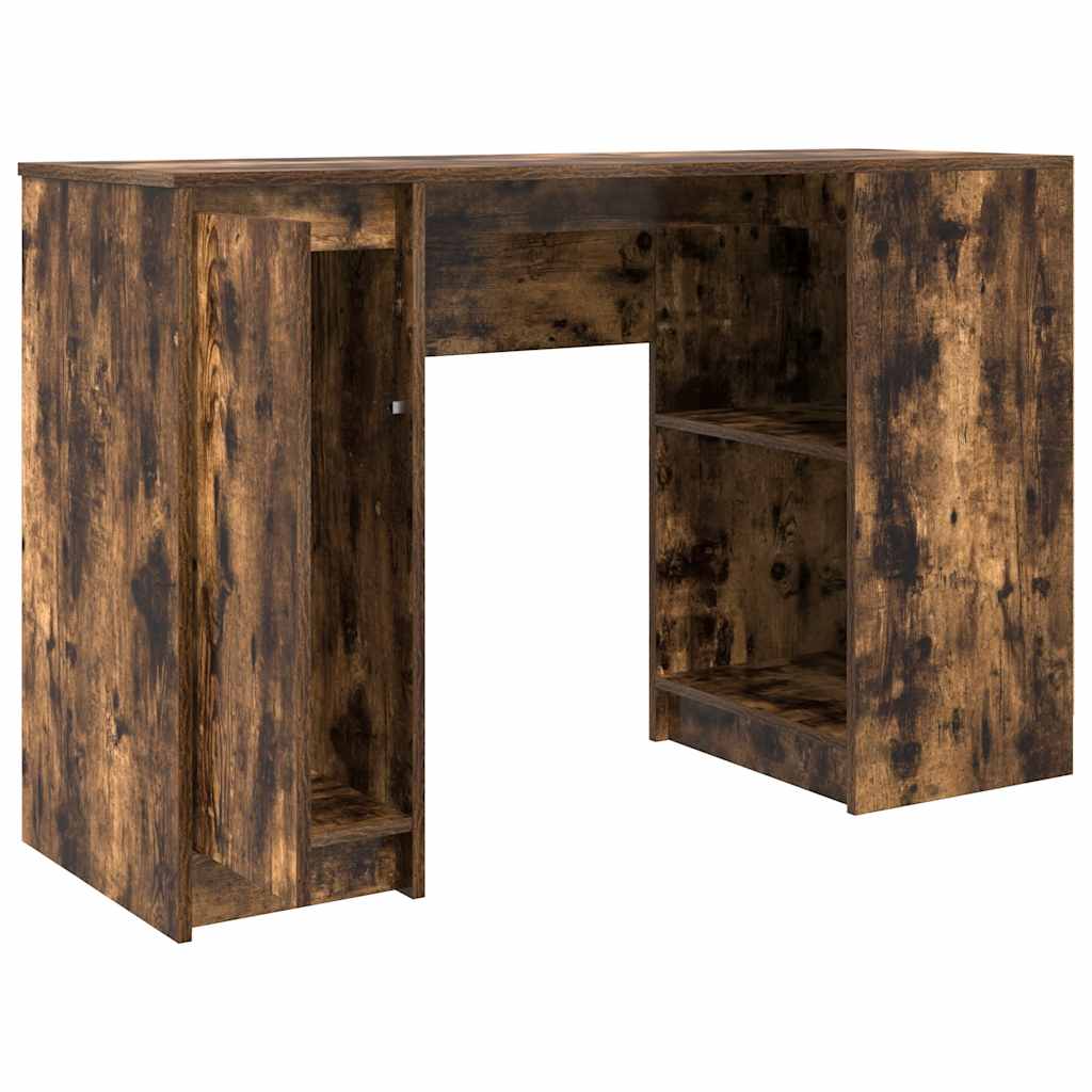 Desk Smoked Oak 120x42x76 cm Engineered Wood