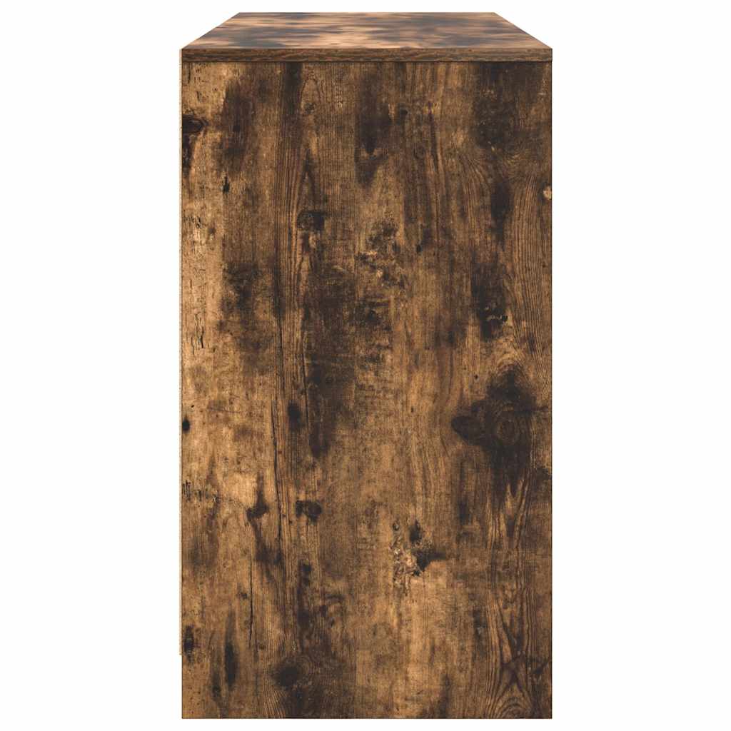 Desk Smoked Oak 120x42x76 cm Engineered Wood