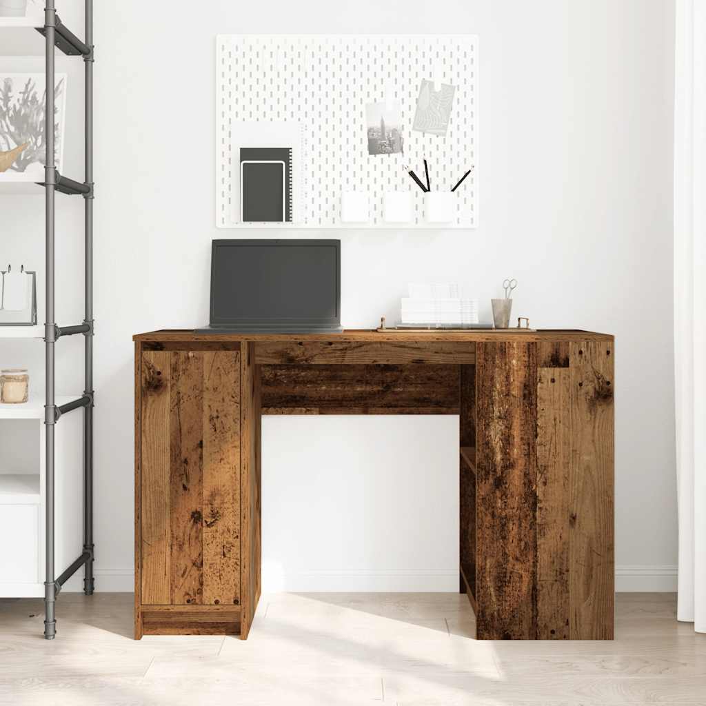 Modern Wooden Home Office Computer Gaming Desk With Storage Cupboard Shelves