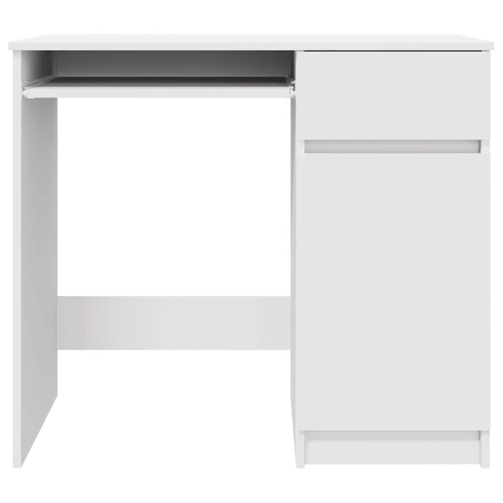 Desk White 86x49x76 cm Engineered Wood