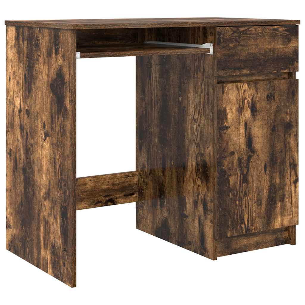 Desk Smoked Oak 86x49x76 cm Engineered Wood