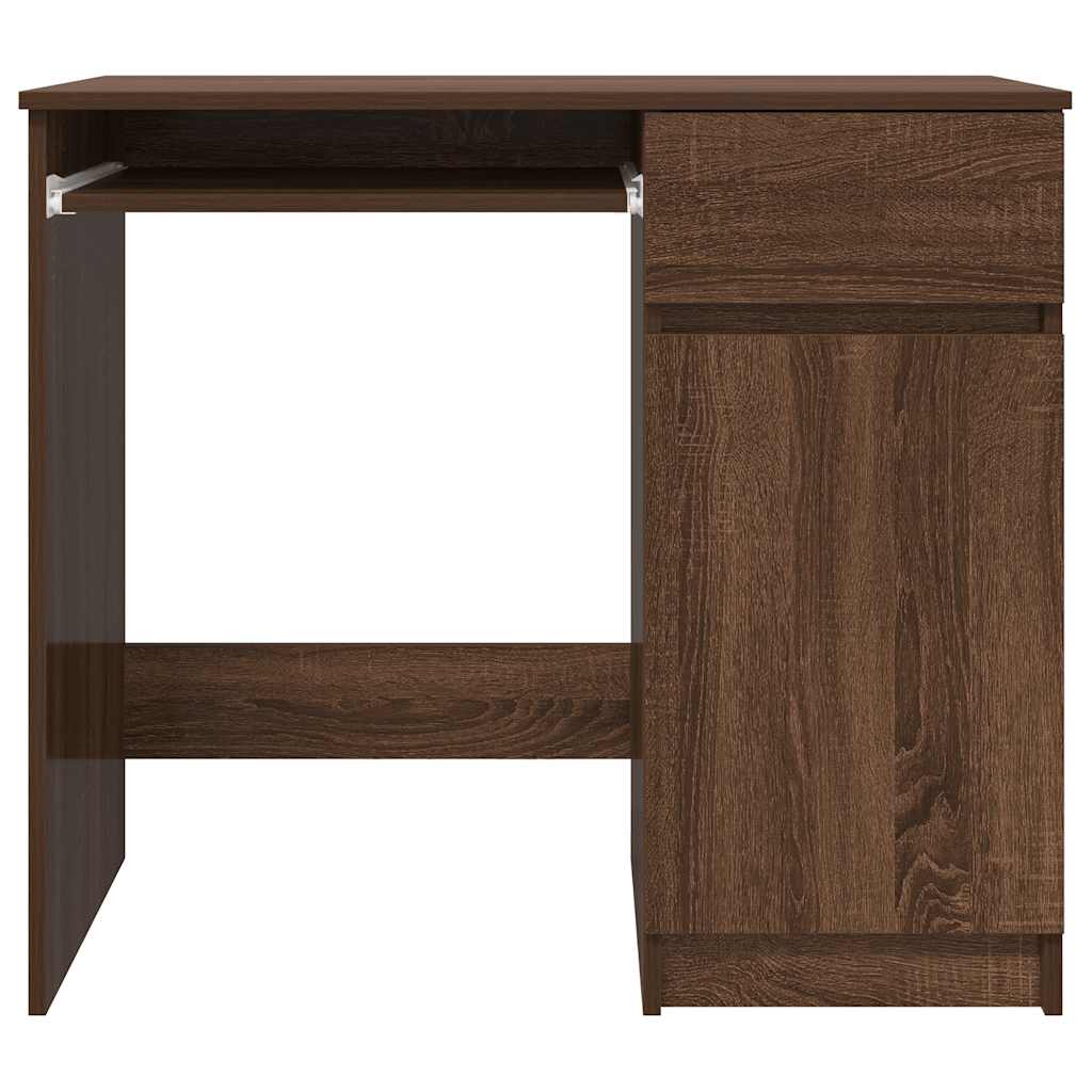 Modern Wooden Home Office Gaming Computer Desk Table With Keyboard Shelf Storage