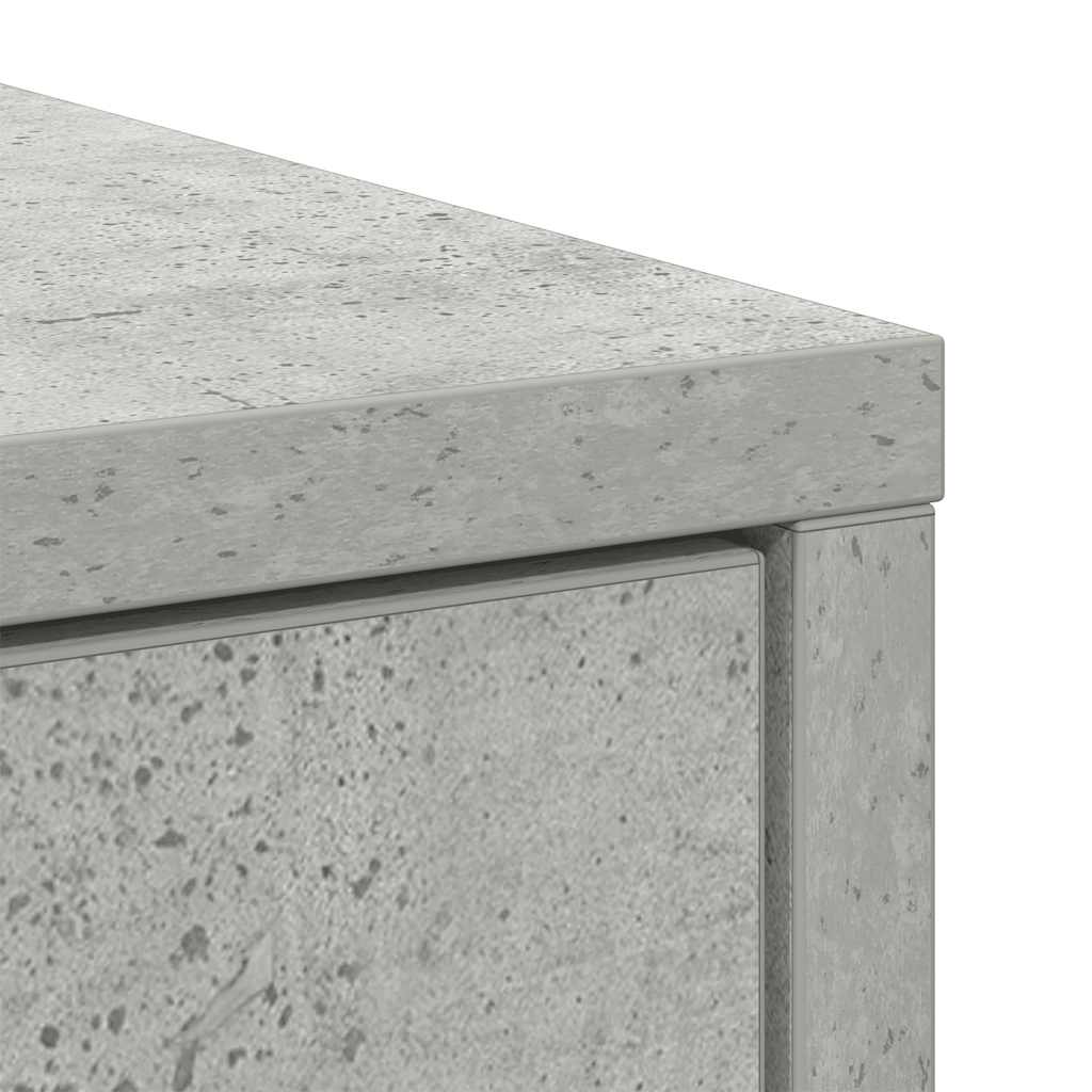 Sideboard with Drawers and Doors Concrete Grey 70.5x34x74.5 cm