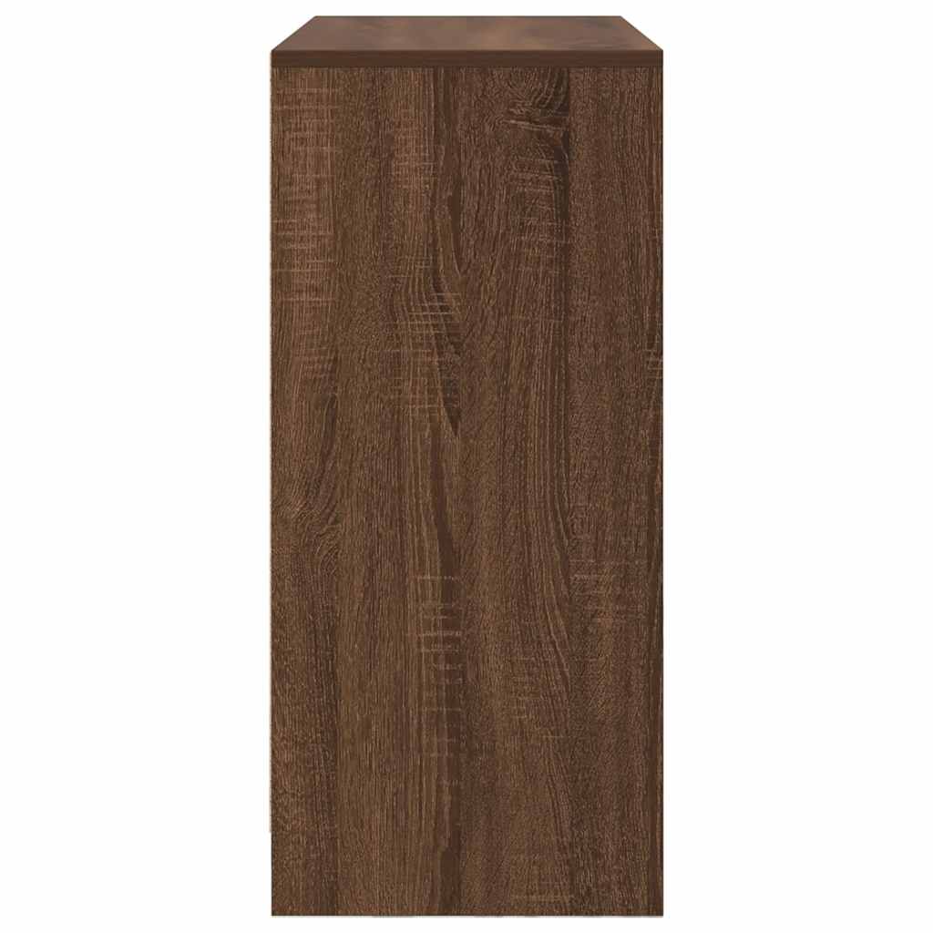 Sideboard with Drawers and Doors Brown Oak 70.5x34x74.5 cm