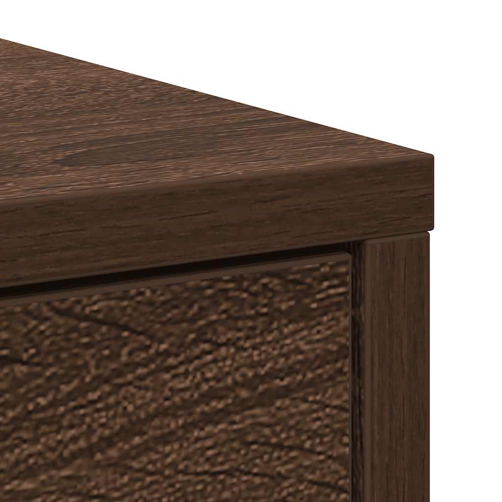 Sideboard with Drawers and Doors Brown Oak 70.5x34x74.5 cm