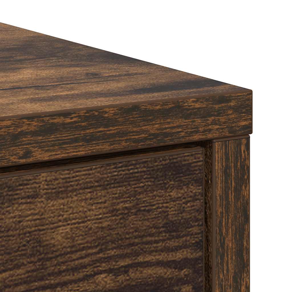 Sideboard with Drawers and Doors Smoked Oak 73x31x90 cm