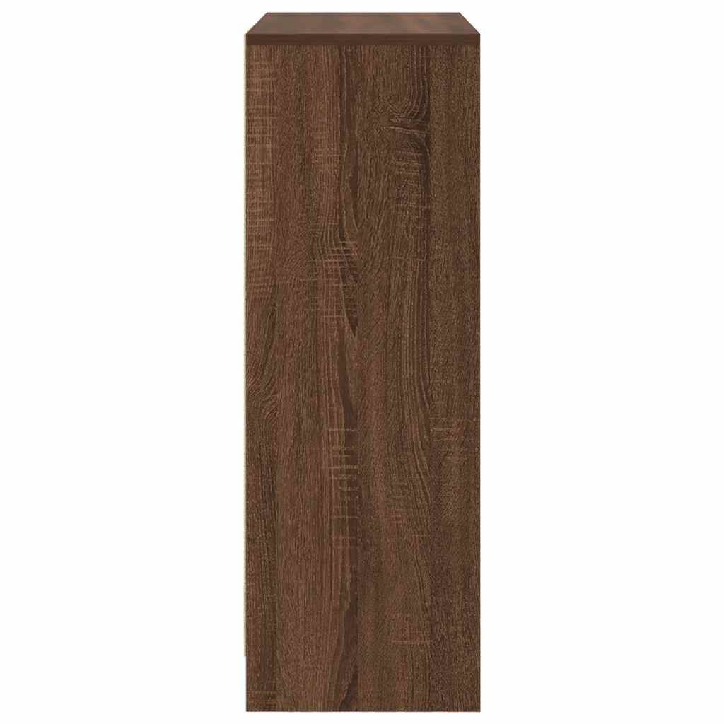 Sideboard with Drawers and Doors Brown Oak 73x31x90 cm