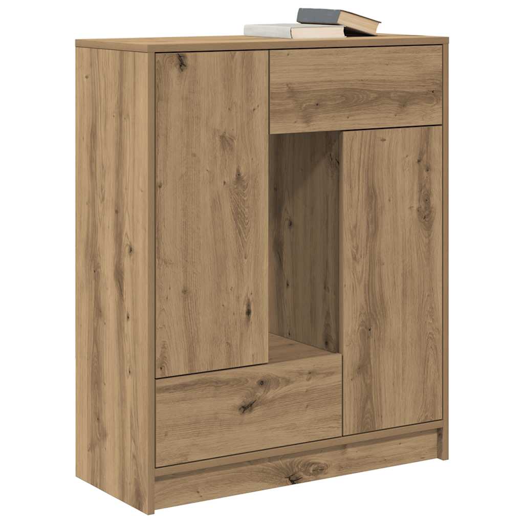 Sideboard with Drawers and Doors Artisan Oak 73x31x90 cm