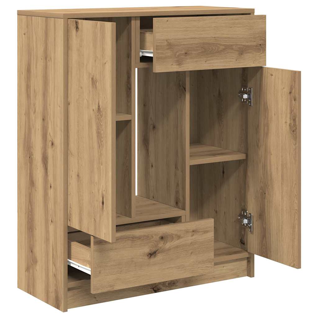 Sideboard with Drawers and Doors Artisan Oak 73x31x90 cm