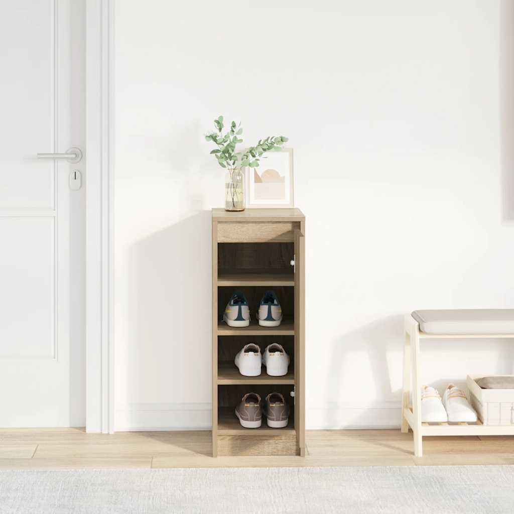 Shoe Cabinet Sonoma Oak 29.5x34x76 cm Engineered Wood