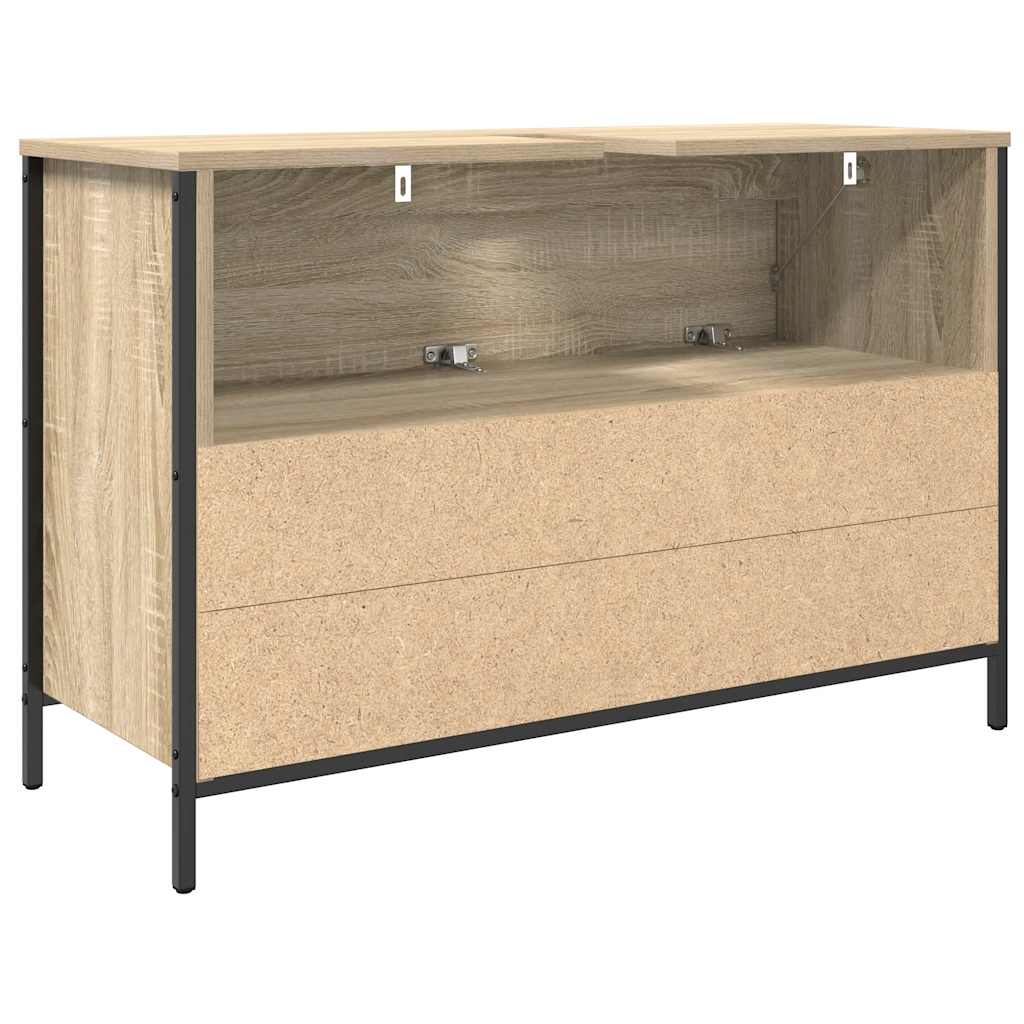 Bathroom Basin Cabinet with Drawers Sonoma Oak 90x34.5x60 cm