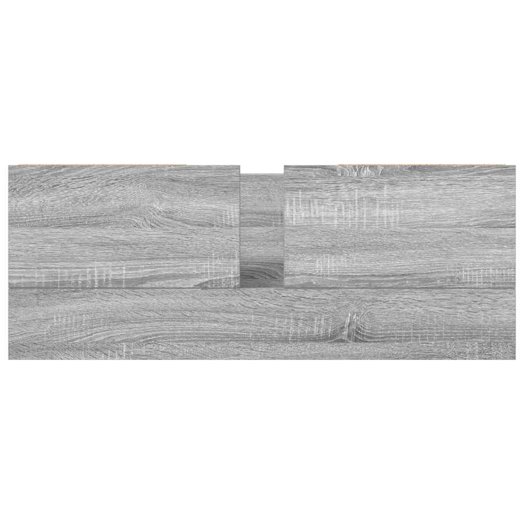 Basin Cabinet with Drawers Grey Sonoma 90x34.5x60 cm