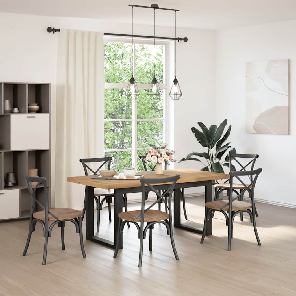 Dining Table NOAIN U-Shaped Legs 180x90x75 cm Solid Wood Pine