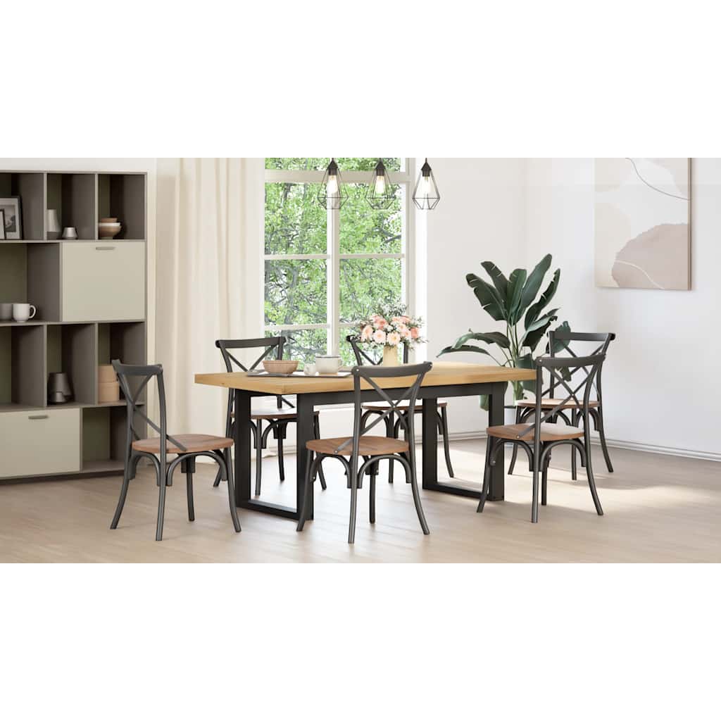 Dining Table NOAIN U-Shaped Legs 180x90x75 cm Solid Wood Pine