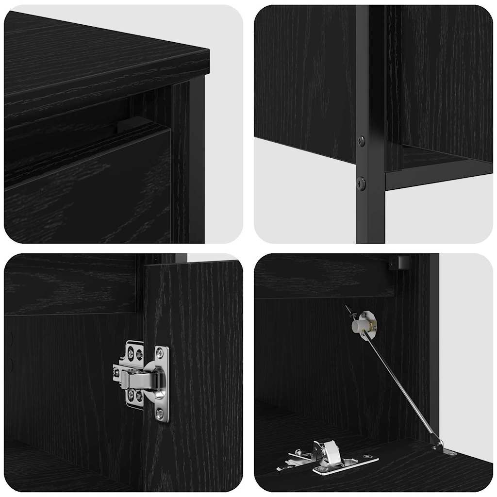 Bathroom Furniture Set 3 pcs Black oak 90 x 34.5 x 60 cm