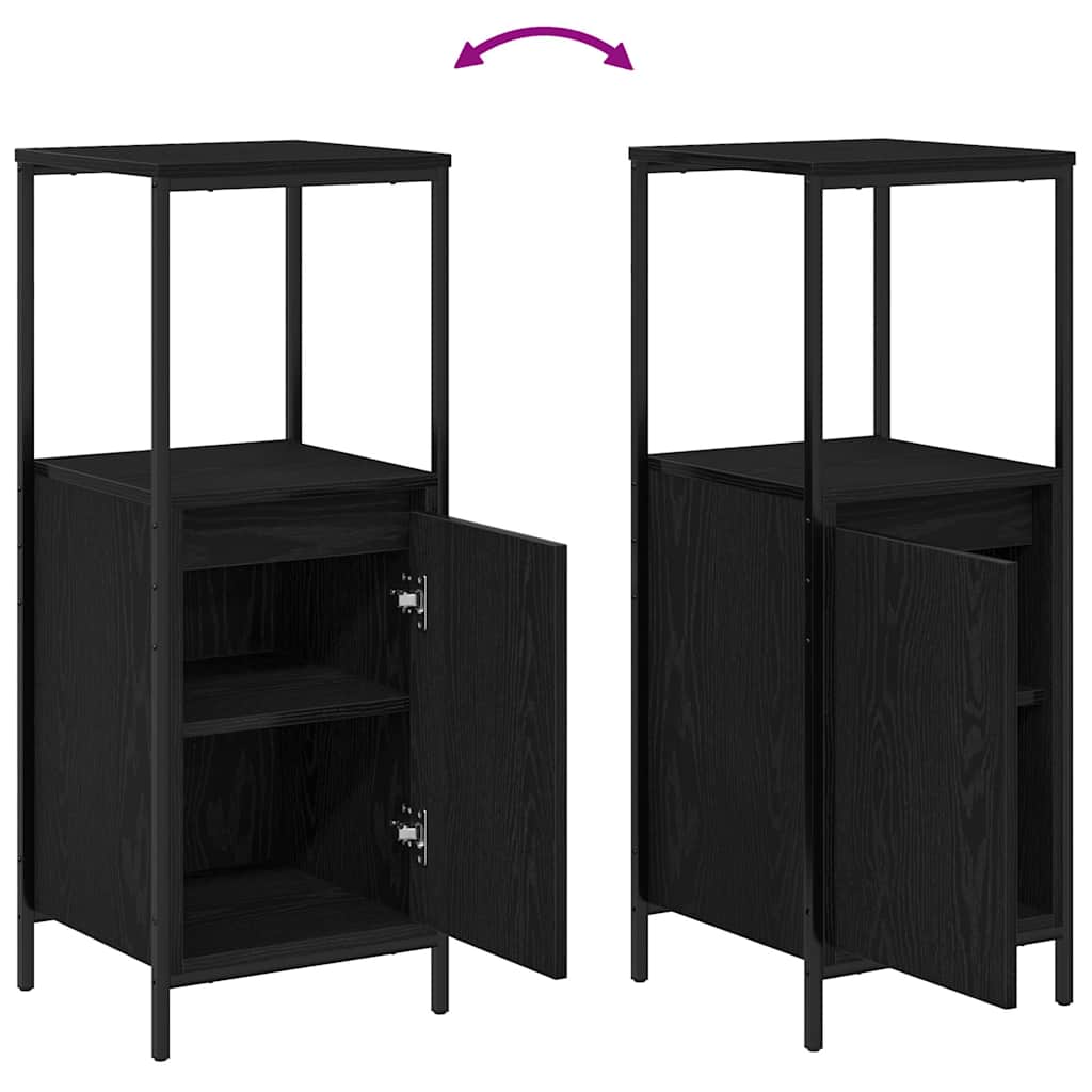 Bathroom Furniture Set 3 pcs Black oak 90 x 34.5 x 60 cm