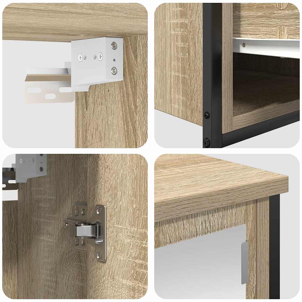 5-Piece Bathroom Furniture Set in Sonoma Oak Engineered Wood